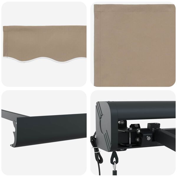 vidaXL Markies Beige 350 x 250 x 165 cm Polyester en Aluminium