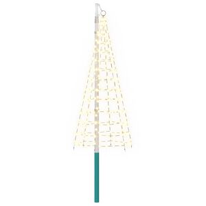 vidaXL Kerstboomverlichting met grondpen en vlaggenmast 180 cm