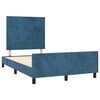 vidaXL Bedframe zonder matras 120x190 cm fluweel donkerblauw