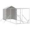 vidaXL Hondenkennel met dak 2x6x2,5 m gegalvaniseerd staal zilverkleur