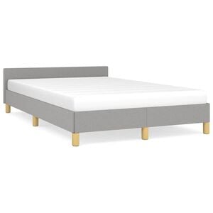 vidaXL Bedframe zonder matras 120x200 cm stof lichtgrijs