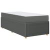 vidaXL Bedframe met matras met matras Donkergrijs 100 x 200 cm Stof