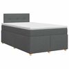 vidaXL Boxspringbed met matras Donkergrijs 120 x 190 cm Stof