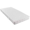 vidaXL Bed met LED en matras jute donkergrijs 180x200 cm