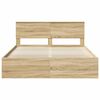 vidaXL Bedframe met hoofdeinde Sonoma 160 x 200 cm Massief grenenhout