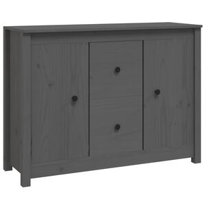 vidaXL Dressoir 100x35x74 cm massief grenenhout grijs