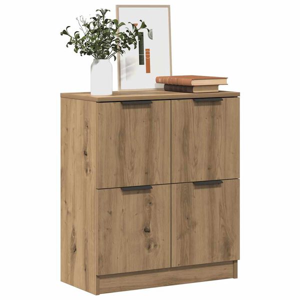 vidaXL Dressoir 60x30x70 cm bewerkt hout artisan eikenkleurig