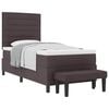 vidaXL Boxspringbed met hoofdeinde Donkerbruin 80 x 200 cm Stof