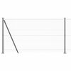 vidaXL Afrasteringspaal Grijs 100 x 1,5 m (36 mm gaas) Staal en PVC