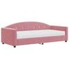 vidaXL Slaapbank met matras 90x200 cm fluweel roze