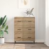 vidaXL Dressoir met lade Artisan Eiken 69,5 x 34 x 90 cm