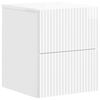 vidaXL Wandbeugel Bedkast Hoogglans Wit 33 x 34,5 x 40 cm Bewerkt hout