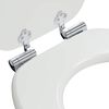 vidaXL Toiletbril met soft-closedeksel 2 st MDF wit