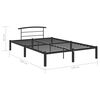 vidaXL Bedframe metaal zwart 120x200 cm
