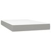 vidaXL Boxspring met matras en LED stof lichtgrijs 120x200 cm