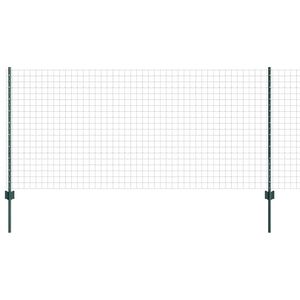 vidaXL Euro-hek met palen 25 x 1 m PVC-Coated Staal Groen Mesh