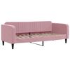 vidaXL Slaapbank met onderschuifbed 80x200 cm fluweel roze