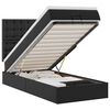 vidaXL Ottoman bed met matras en LED's 90x200cm kunstleer zwart