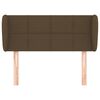 vidaXL Hoofdbord met randen 83x23x78/88 cm stof donkerbruin