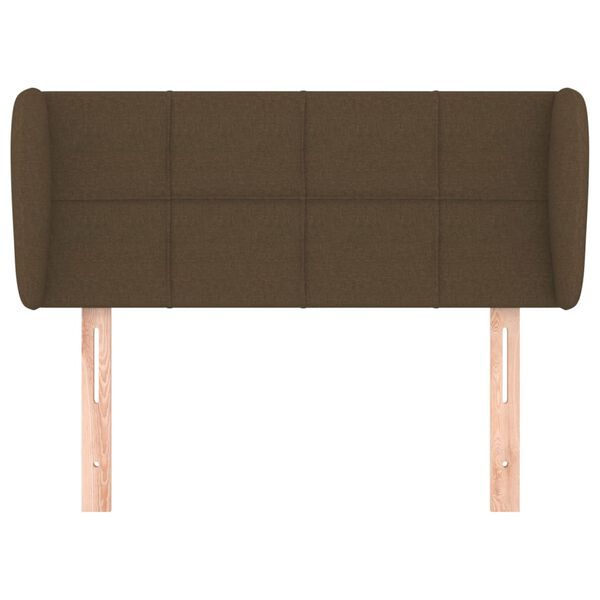vidaXL Hoofdbord met randen 83x23x78/88 cm stof donkerbruin