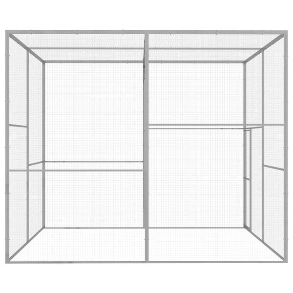 vidaXL Kattenkooi 3x3x2,5 m gegalvaniseerd staal