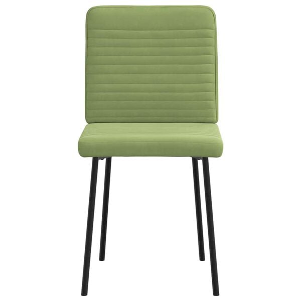 vidaXL Eetkamerstoelen 2 st fluweel lichtgroen