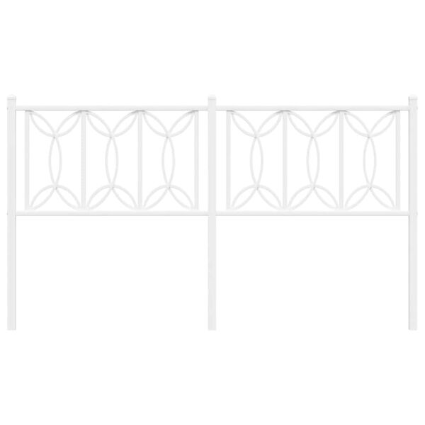 vidaXL Hoofdbord 150 cm metaal wit
