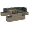 vidaXL Tuin Sofa Set 9 st Grijs Poly riet
