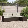 vidaXL Tuin Sofa Set 5 pcs Bruin poly rattan