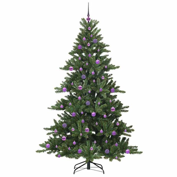 vidaXL Kunstmatige Inklapbare Kerstboom Groen 210 cm PVC en staal