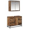 vidaXL Badkamermeubelset met lade 2 pcs Oud Hout Bewerkt hout