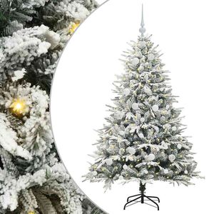 vidaXL Artificial Pre-lit Kerstboom met Ballenset Groen 150 cm