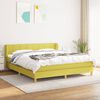vidaXL Boxspring met matras stof groen 180x200 cm