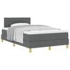 vidaXL Boxspringbed met kussen Donkergrijs 120 x 200 cm Stof