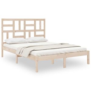 vidaXL Bedframe massief hout 140x190 cm