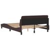 vidaXL Bedframe "Dover" 120x200 cm stof donkerbruin