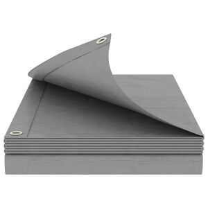 vidaXL Zeil met Oogjes Lichtgrijs 2 x 3 m 260 gsm PE