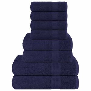 vidaXL 8-delige Handdoekenset FROGN 360 g/m&sup2; marineblauw