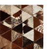 vidaXL Vloerkleed driehoek patchwork 80x150 cm echt leer bruin/wit