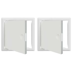 vidaXL Toegangs paneel 2 pcs Wit 20 x 20 cm Staal
