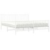 vidaXL Bedframe met hoofd- en voeteneinde&nbsp;metaal wit 183x213 cm