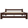 vidaXL Bedframe met 4 lades massief grenenhout donkerbruin 180x200 cm