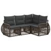 vidaXL Tuinbankenset 4 pcs Grijs en Donkergrijs poly rattan