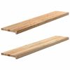 vidaXL Vensterbanken 2 st onbehandeld 140x30x2 cm massief eikenhout