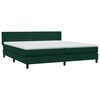 vidaXL Boxspring met matras fluweel donkergroen 180x220 cm