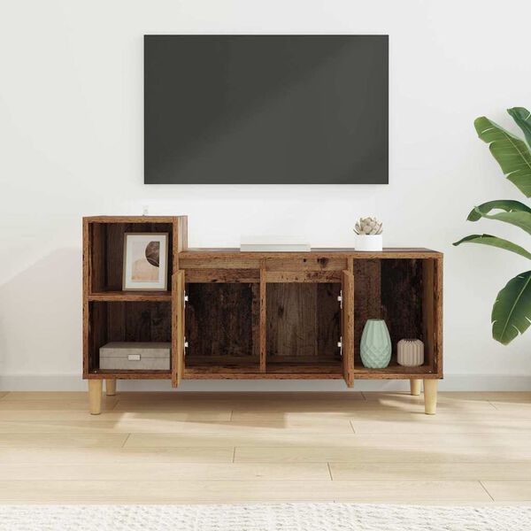 vidaXL TV-kast Oud Hout 100 x 35 x 55 cm Bewerkt hout
