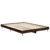 vidaXL Bedframe bewerkt hout gerookt eikenkleurig 135x190 cm