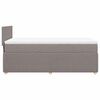 vidaXL Boxspring met matras stof taupe 100x200 cm