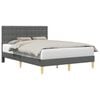 vidaXL Bedframe met hoofdeinde Donkergrijs 160 x 200 cm Stof