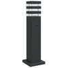 vidaXL Vloerlamp voor buiten met stopcontact 50 cm aluminium zwart
